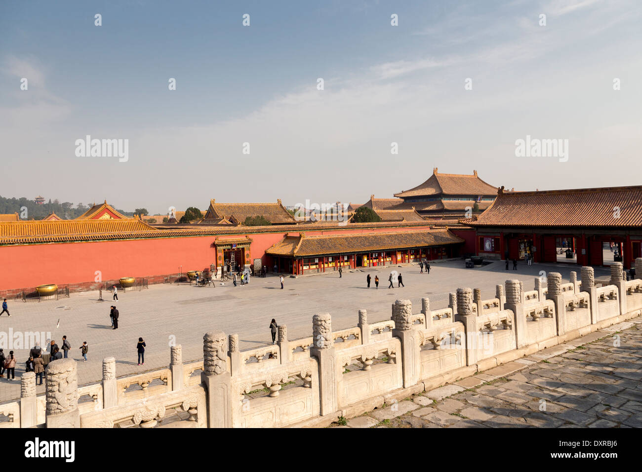 Asie Chine Beijing Cité Interdite cour extérieure Banque D'Images