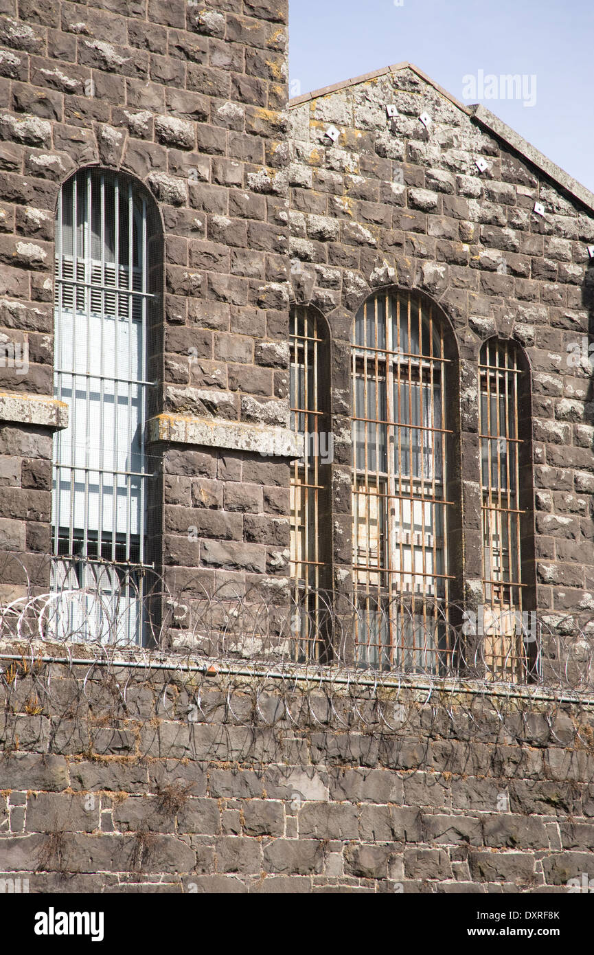 Sur le mont Eden les murs des prisons et windows Banque D'Images