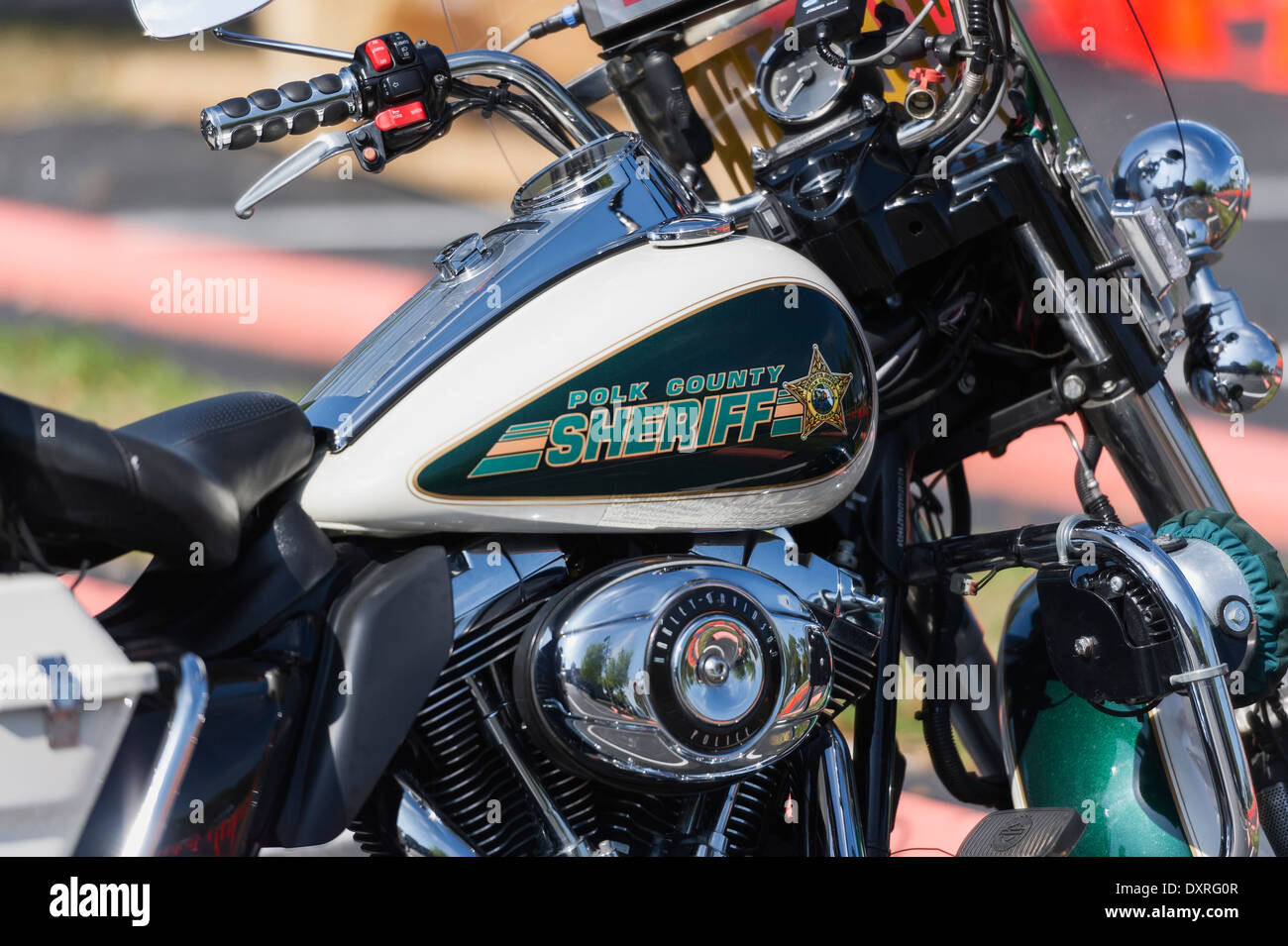 Bureau du shérif du comté de Polk en Floride Harley Davidson. Banque D'Images