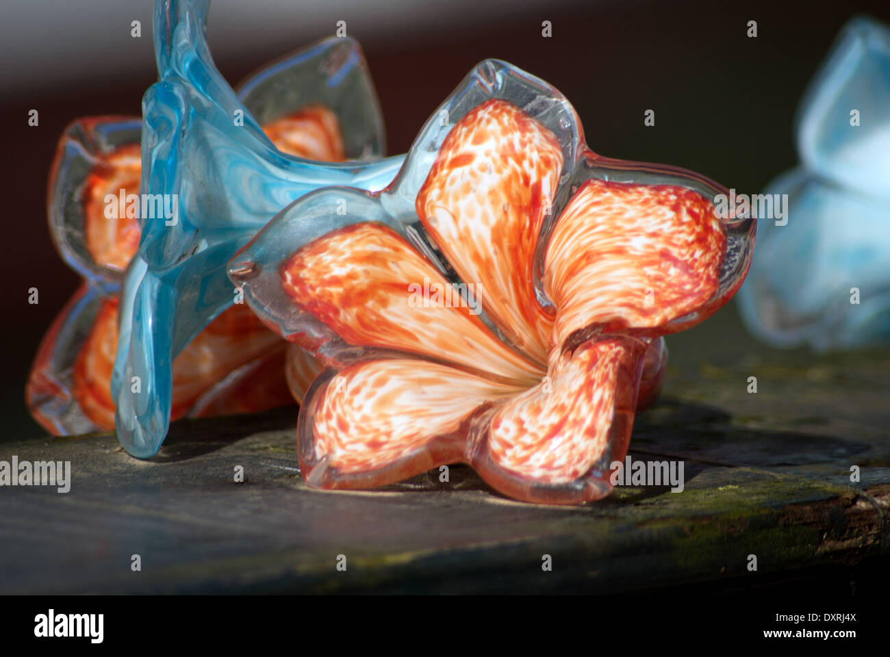 Hand maded chiffres de fleurs en verre de Murano Banque D'Images