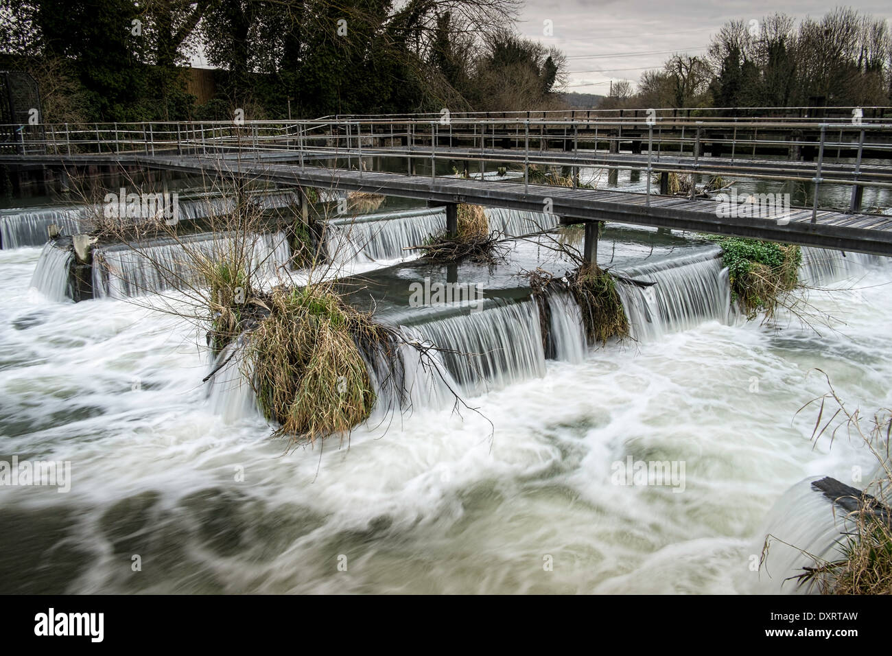 Dobbs Weir, Lee Velley Regional Park, Royaume-Uni Banque D'Images