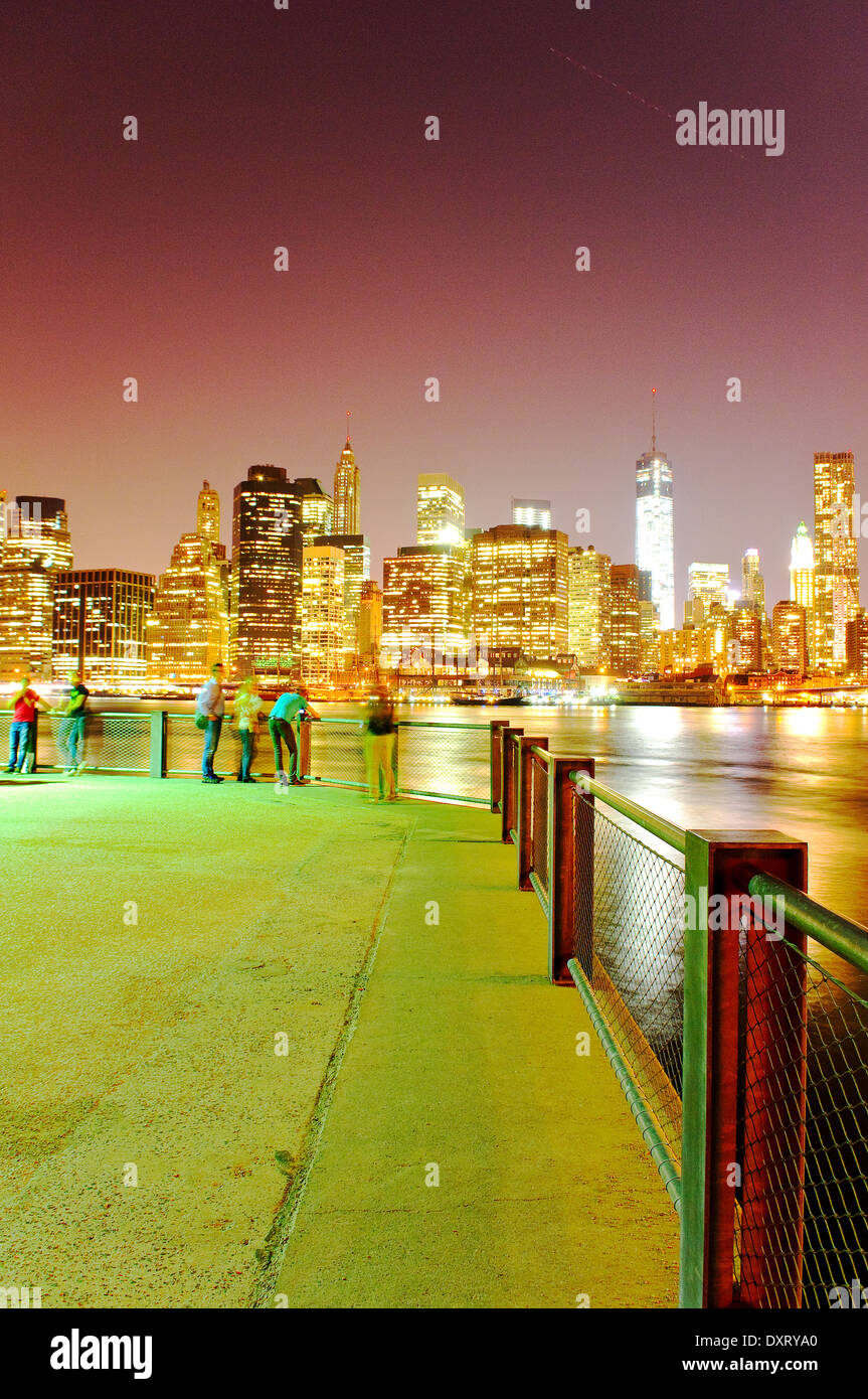 Manhattan de Brooklyn Bridge Park, ... Banque D'Images