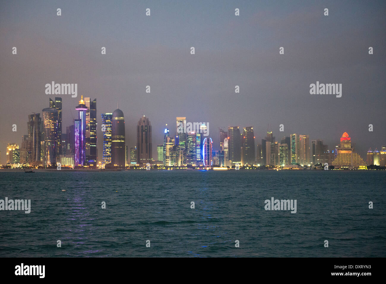 Qatar, Doha, Skyline Banque D'Images