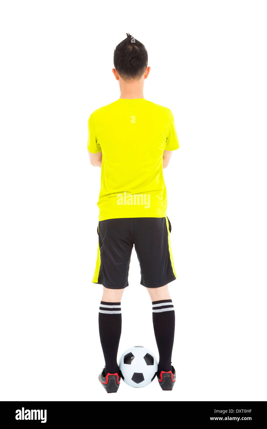 Portrait de joueur de hockey avec ball Banque D'Images