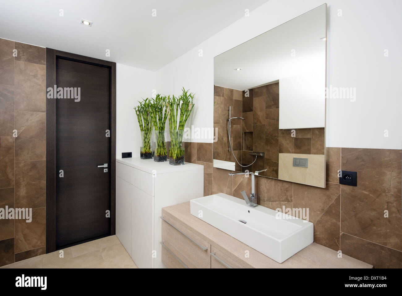Intérieur de salle de bains moderne Banque D'Images