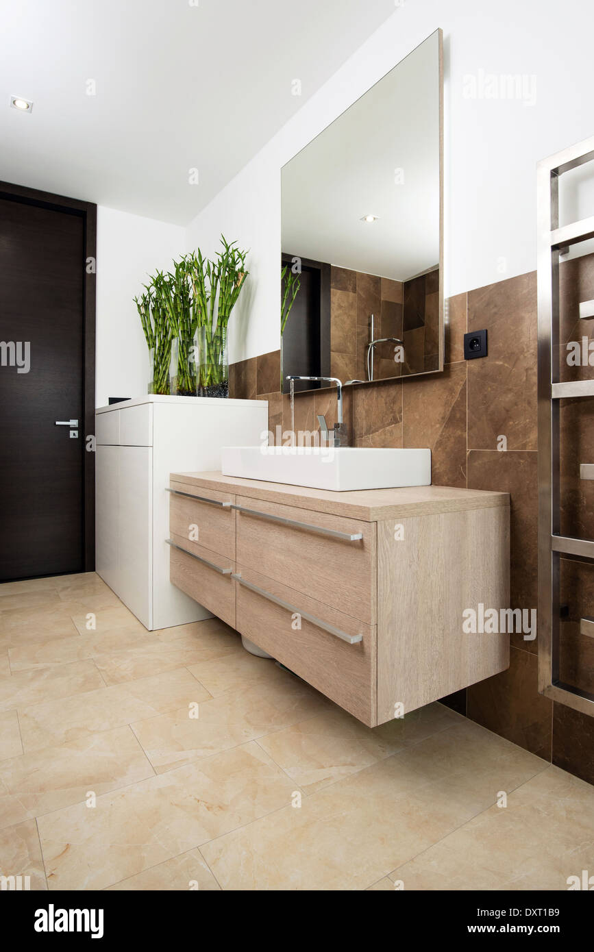 Intérieur de salle de bains moderne Banque D'Images