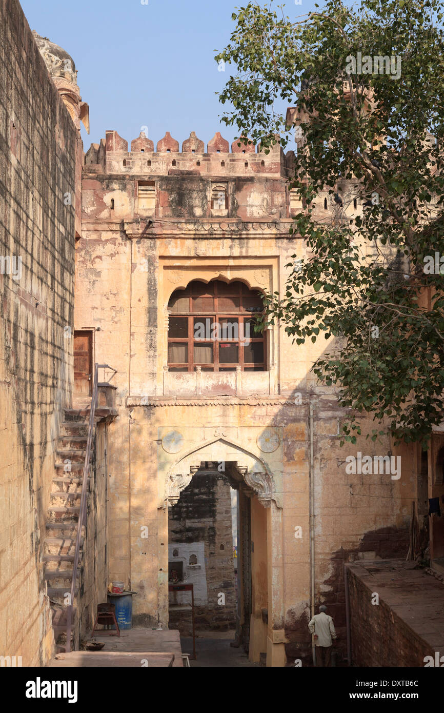 L'Inde, Rajasthan, Jodhpur, Fort Mehrangarh Banque D'Images