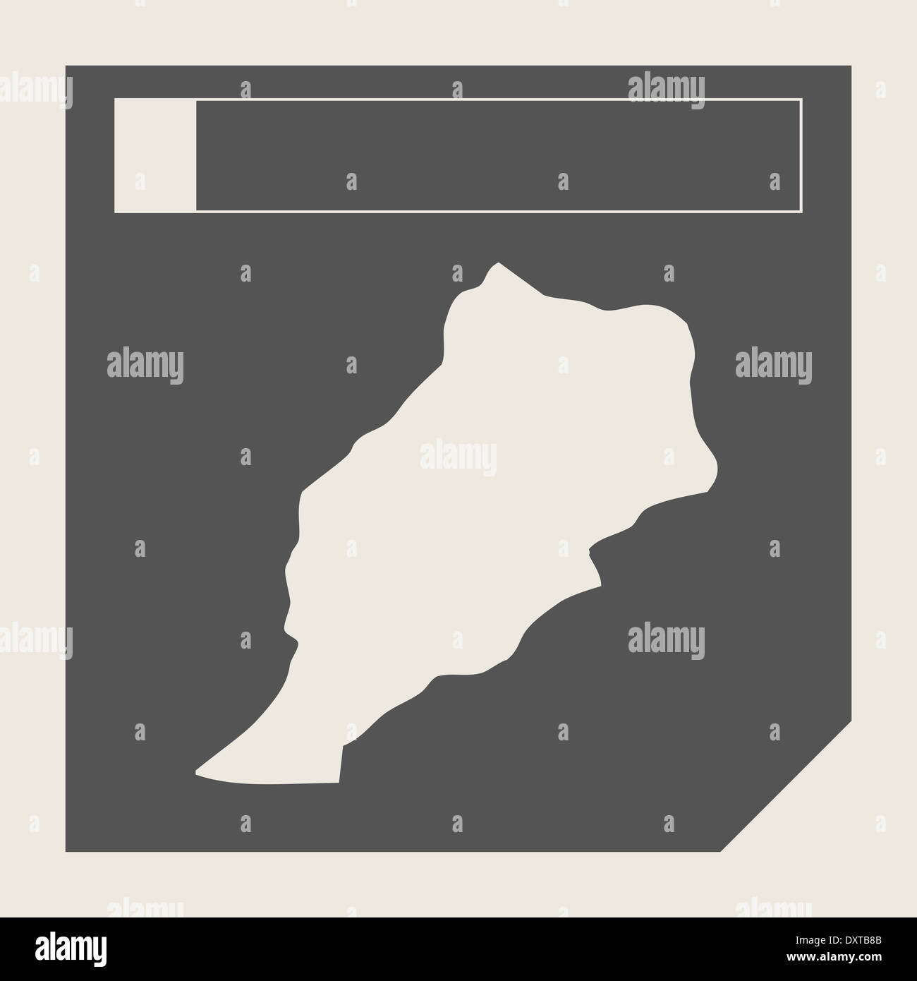 Maroc carte bouton dans l'écoute télévision web design site isolé avec bouton chemin de détourage. Banque D'Images