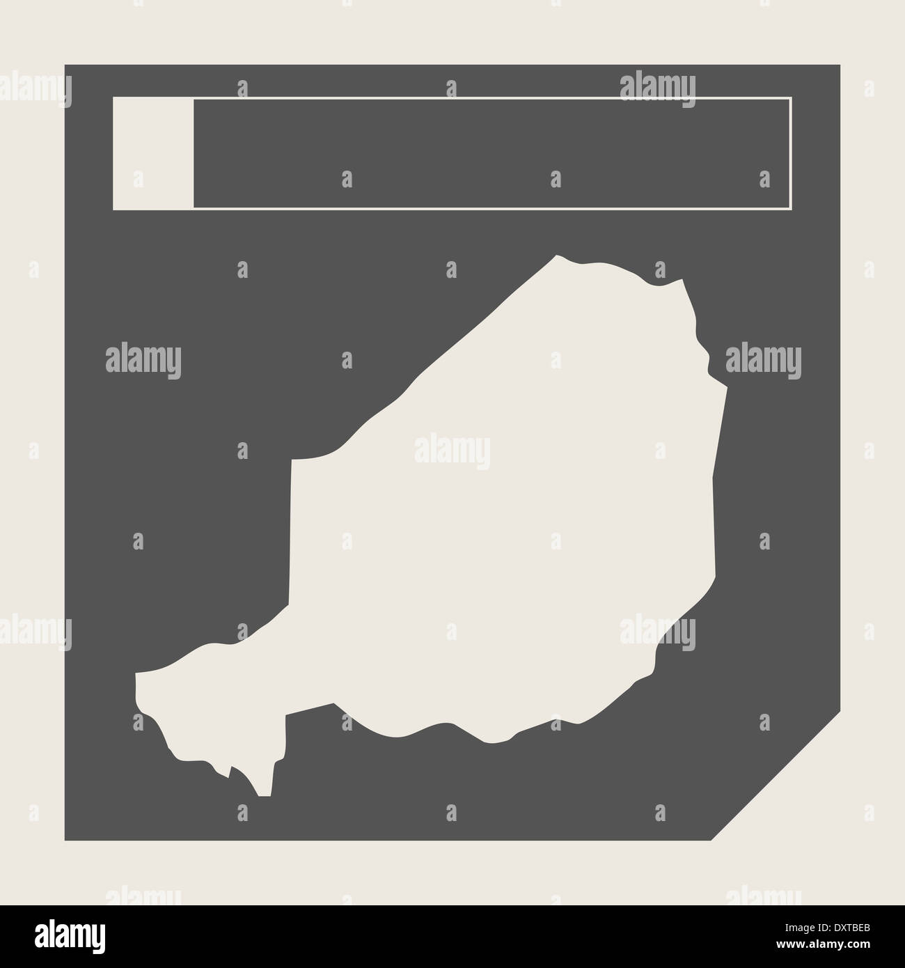 Le bouton Carte Niger dans l'écoute télévision web design site isolé avec bouton chemin de détourage. Banque D'Images