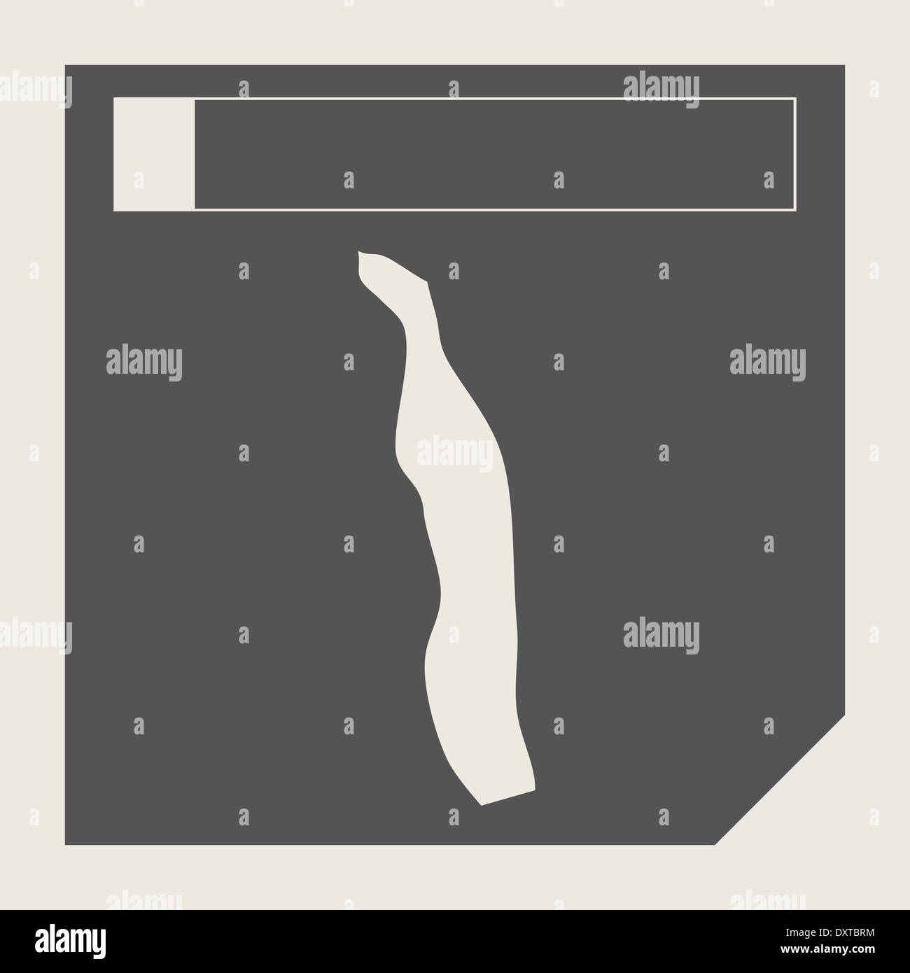 Le bouton Carte du Togo dans l'écoute télévision web design site isolé avec bouton chemin de détourage. Banque D'Images