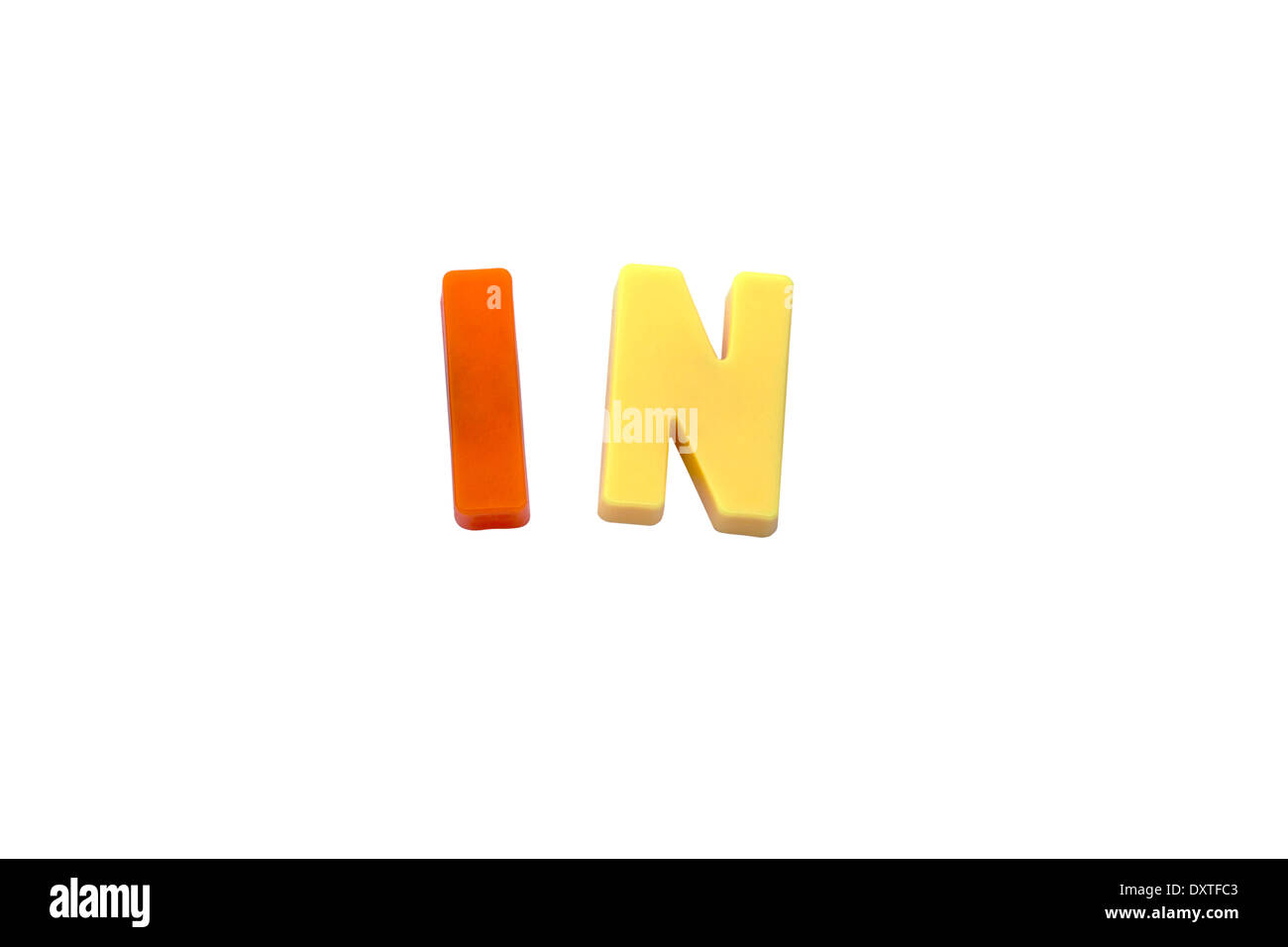 Lettre d'aimants dans isolated on white Banque D'Images