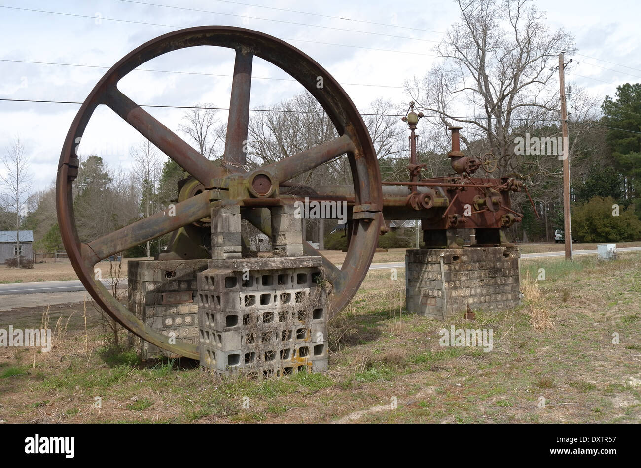 Vestiges d'une vieille machine à vapeur Banque D'Images