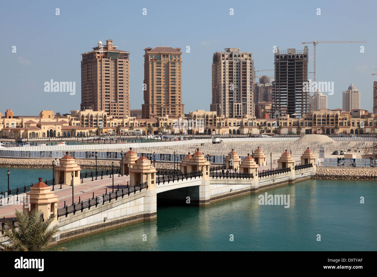 Marina de luxe à Porto Saoudite. Doha, au Qatar, au Moyen-Orient Banque D'Images