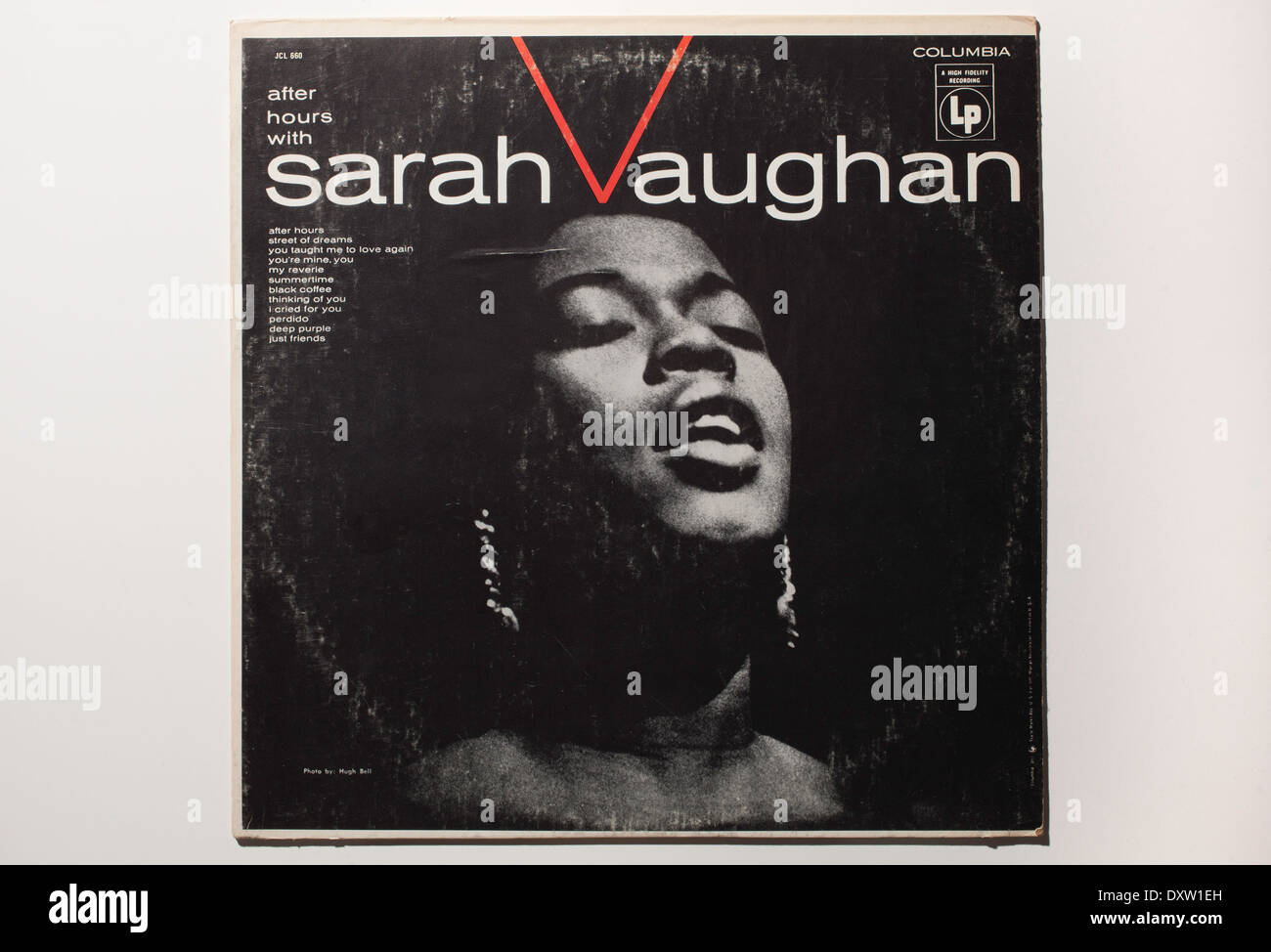 L'enregistrement de l'album vintage de la chanteuse Sarah Vaughan, sur Columbia Records, 1973. Banque D'Images