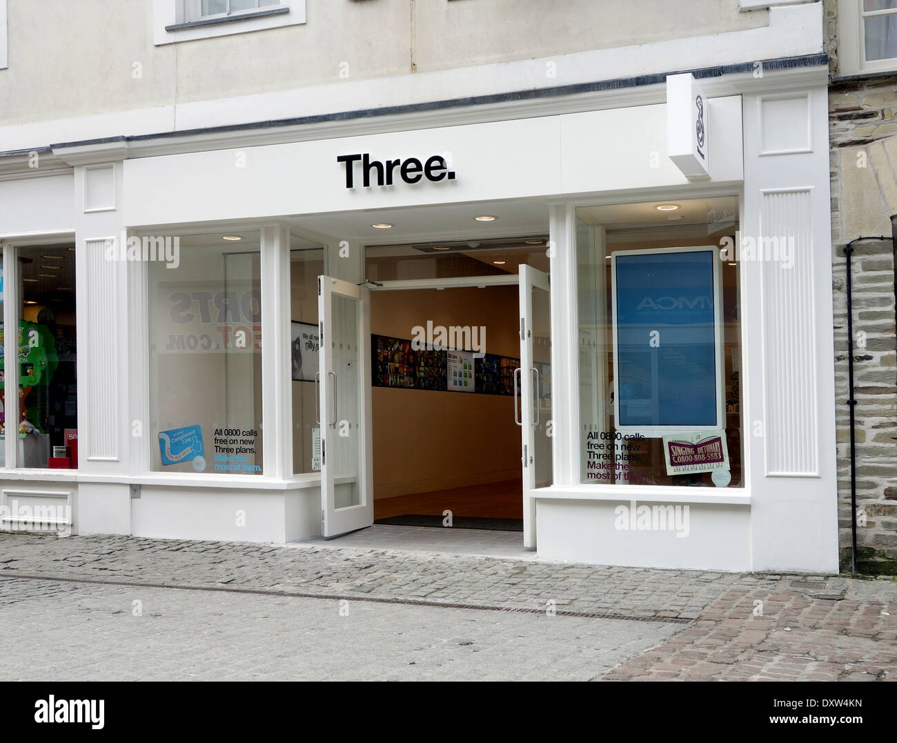 Un magasin de téléphonie mobile Banque D'Images