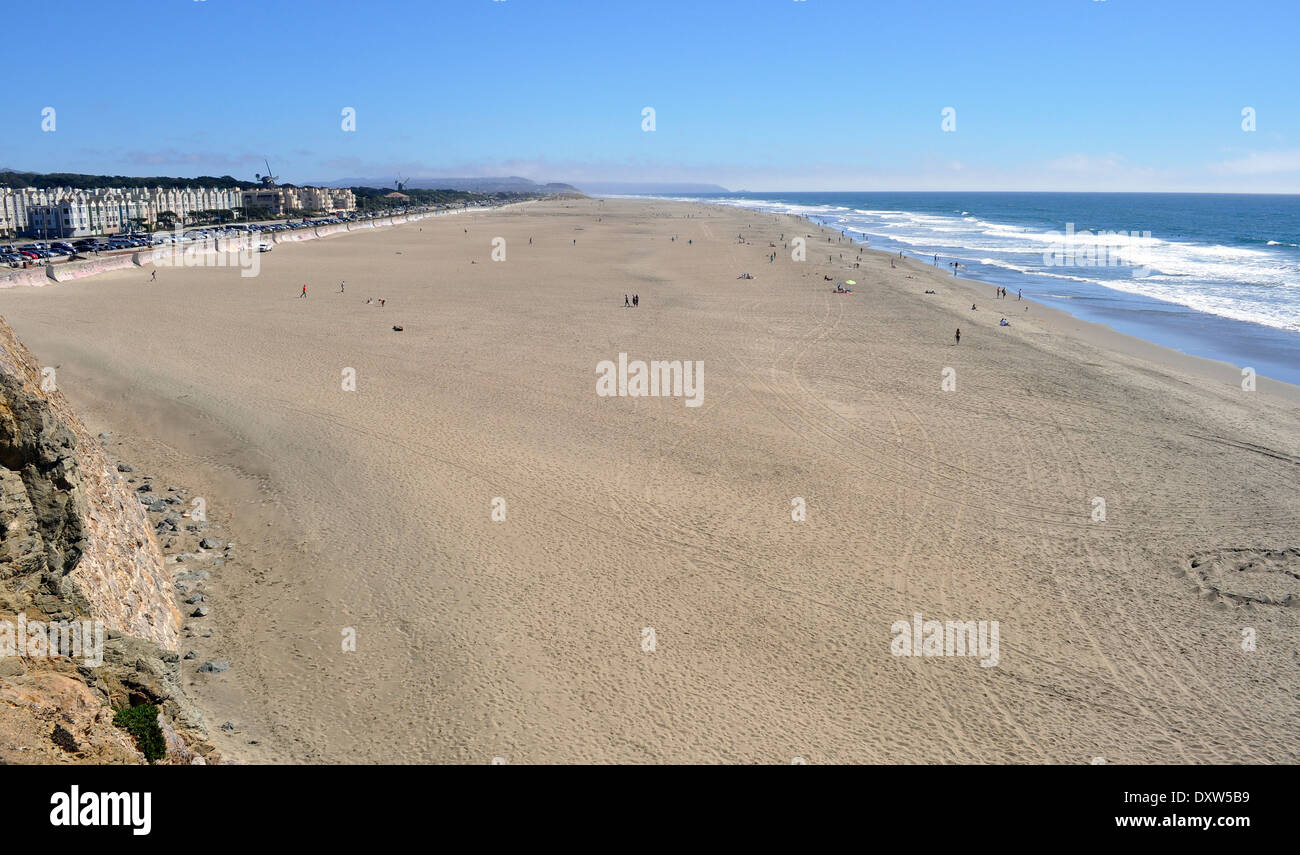 Ocean Beach, aire de loisirs nationale du Golden Gate, San Francisco, California, USA Banque D'Images