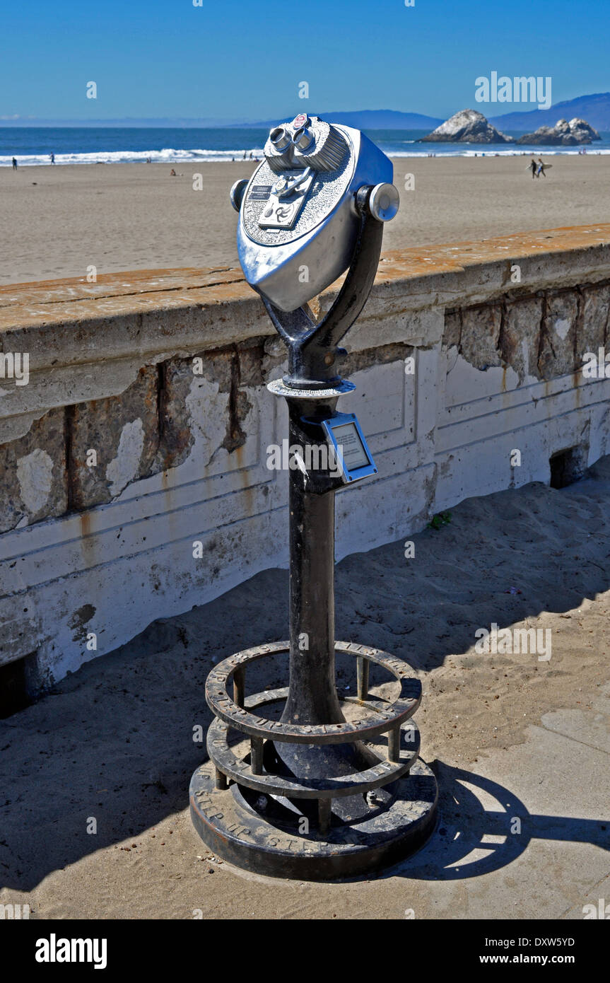 Tower Viewer, Ocean Beach, San Francisco Banque D'Images