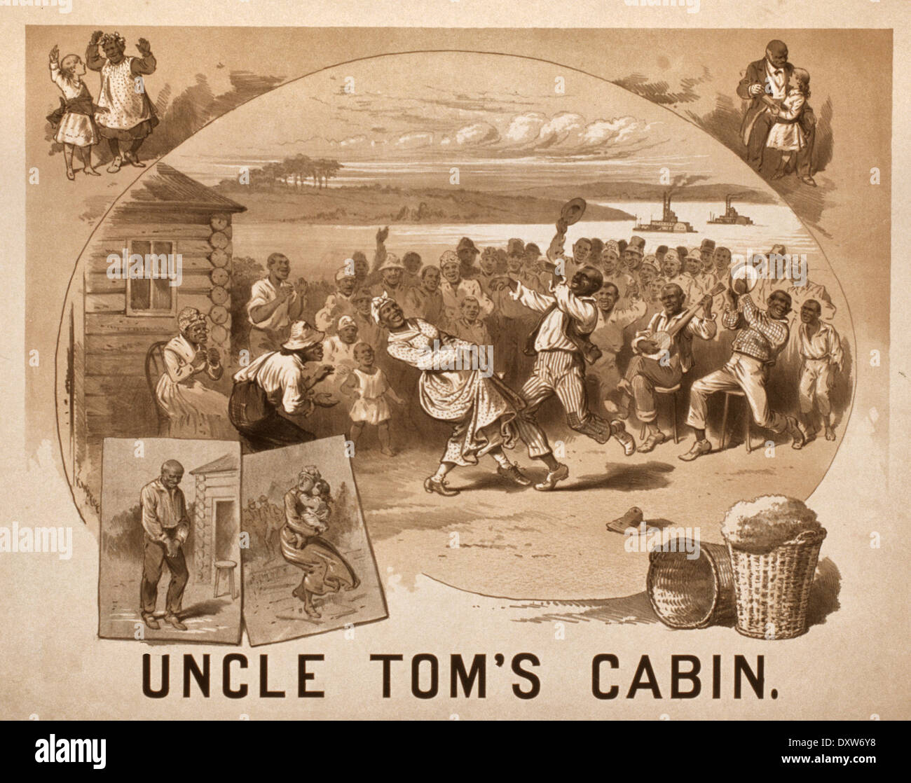 Uncle Tom's Cabin, publicité 1878 Banque D'Images