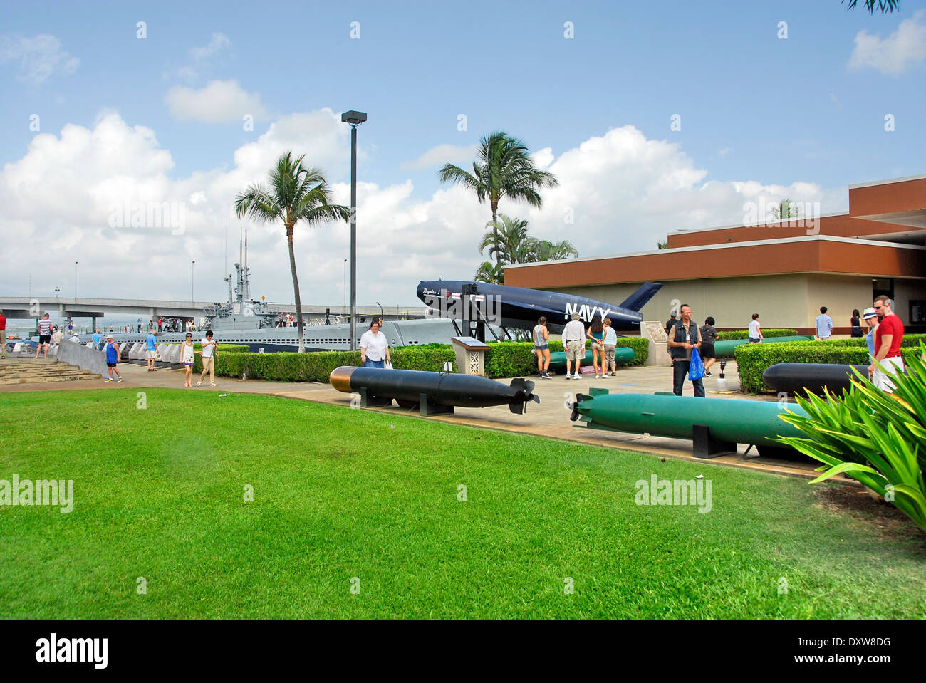 La pièce d'une torpille à Pearl Harbour National Park dans Oahu, dans l'état de New York Banque D'Images