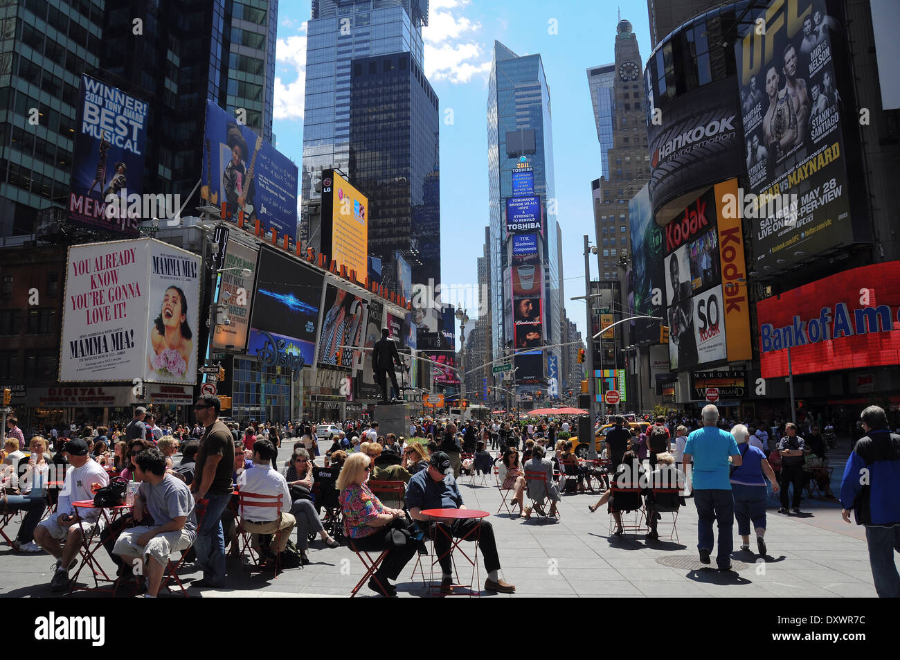 Times Square à midi Banque D'Images