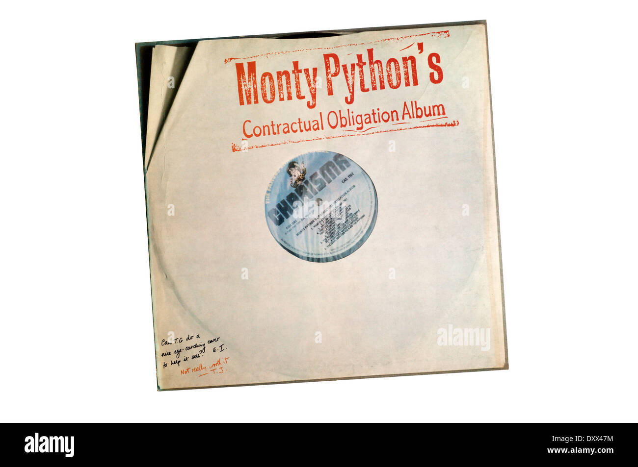 L'obligation contractuelle de Monty Python, album publié par les Monty Python en 1980 à remplir un contrat avec Charisma Records. Banque D'Images