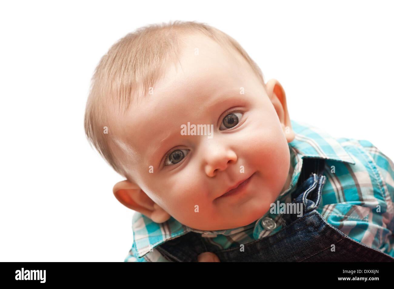 Portrait of cute caucasian baby Banque D'Images