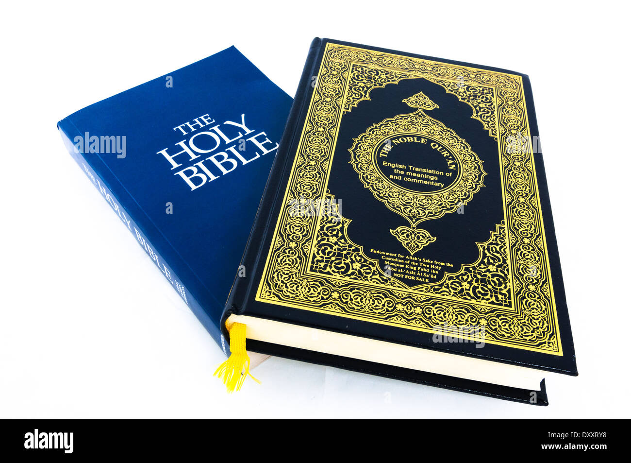 Un Coran et une Sainte Bible Banque D'Images