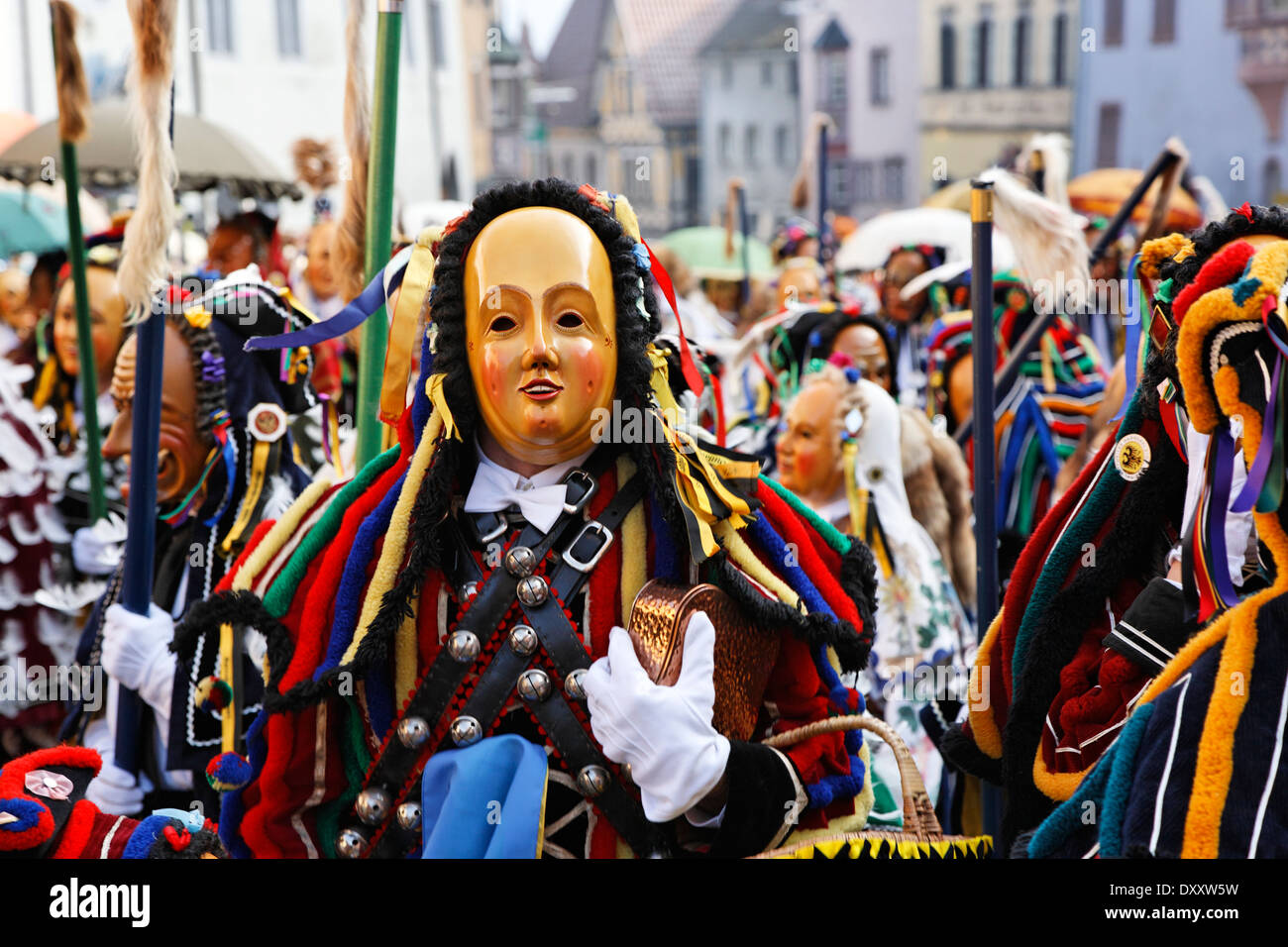 Allemagne, Bade-Wurtemberg, Rottweil, Swabian-Alemannic Fastnacht, Narrensprung, Schwäbisch-alemannische Fastnacht, Narrensprung Banque D'Images