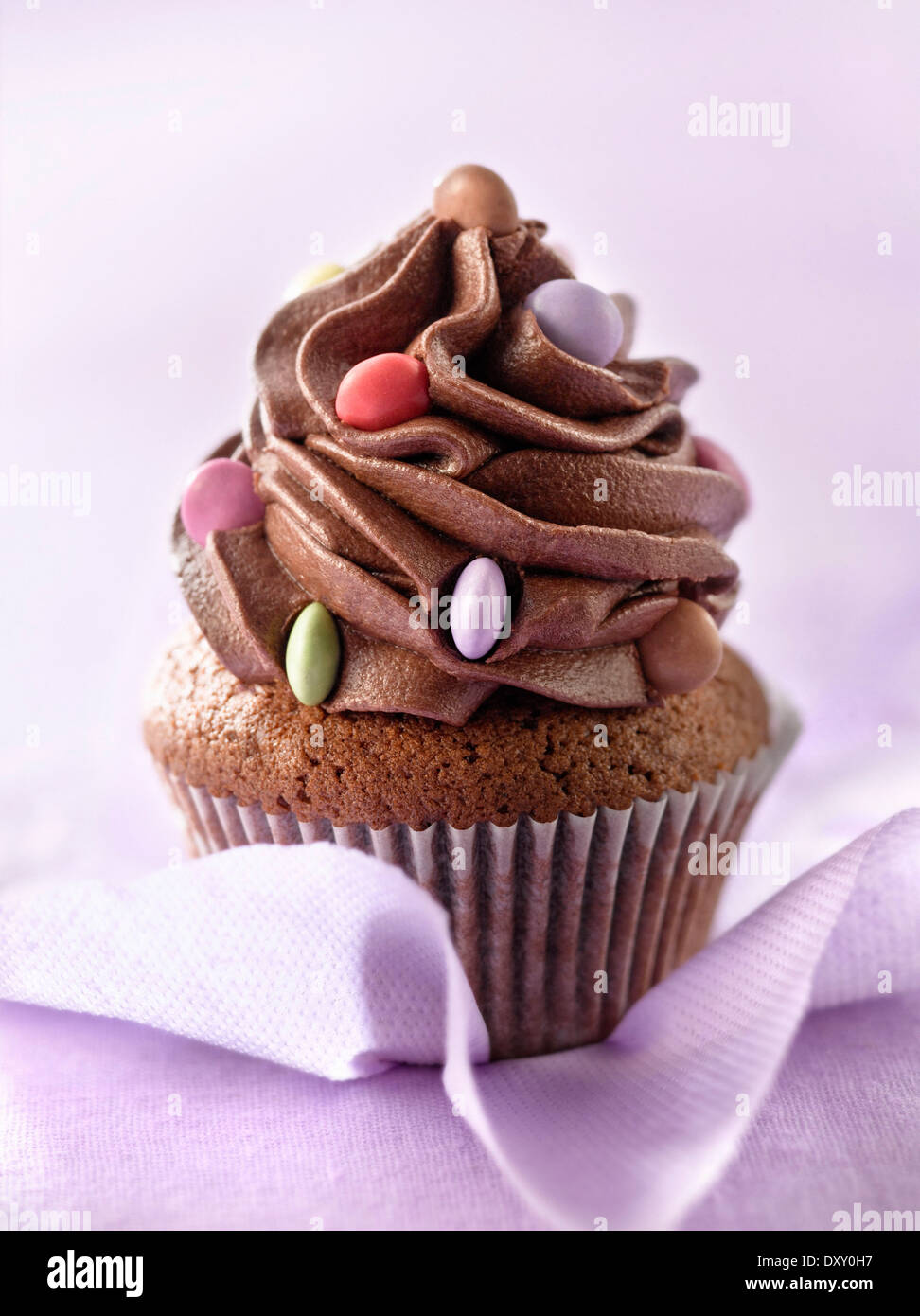 Chocolat Et Smarties Cupcakes Banque D Images Photo Stock