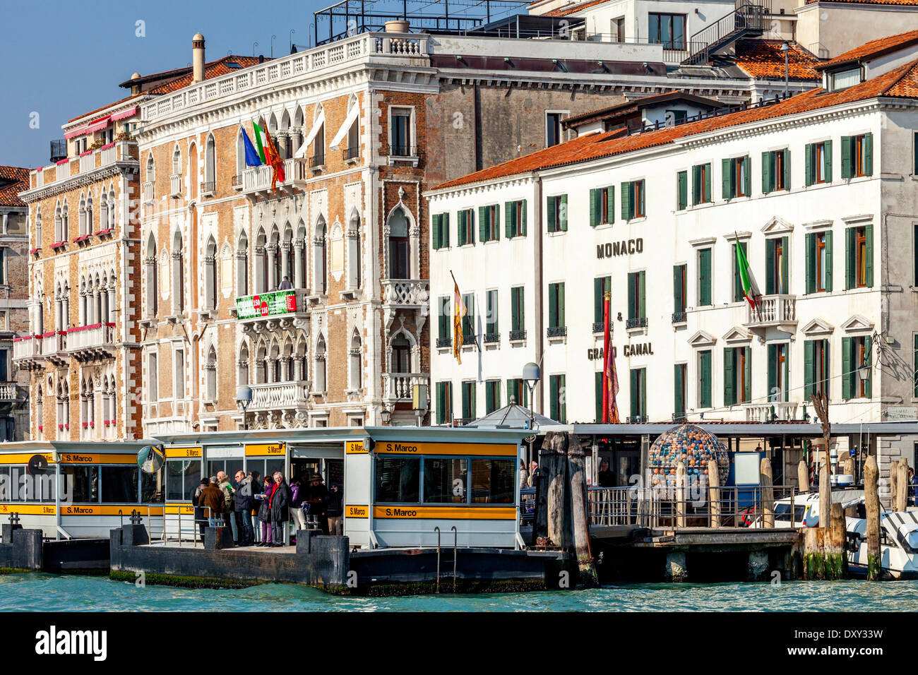 Monaco Grand Canal Hotel, Venise, Italie Banque D'Images