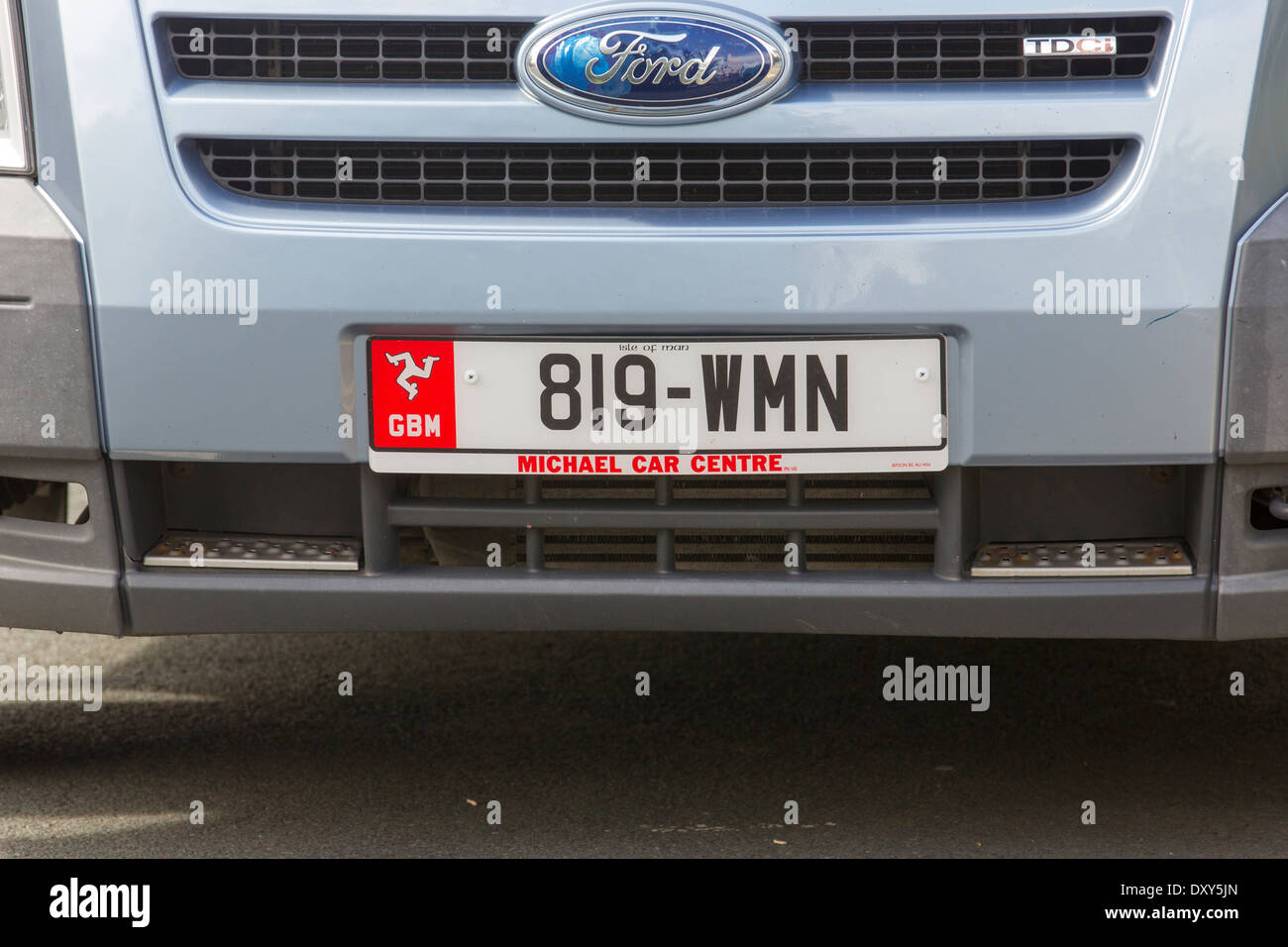 Île de Man la plaque de numéro de voiture GBM Manx Banque D'Images
