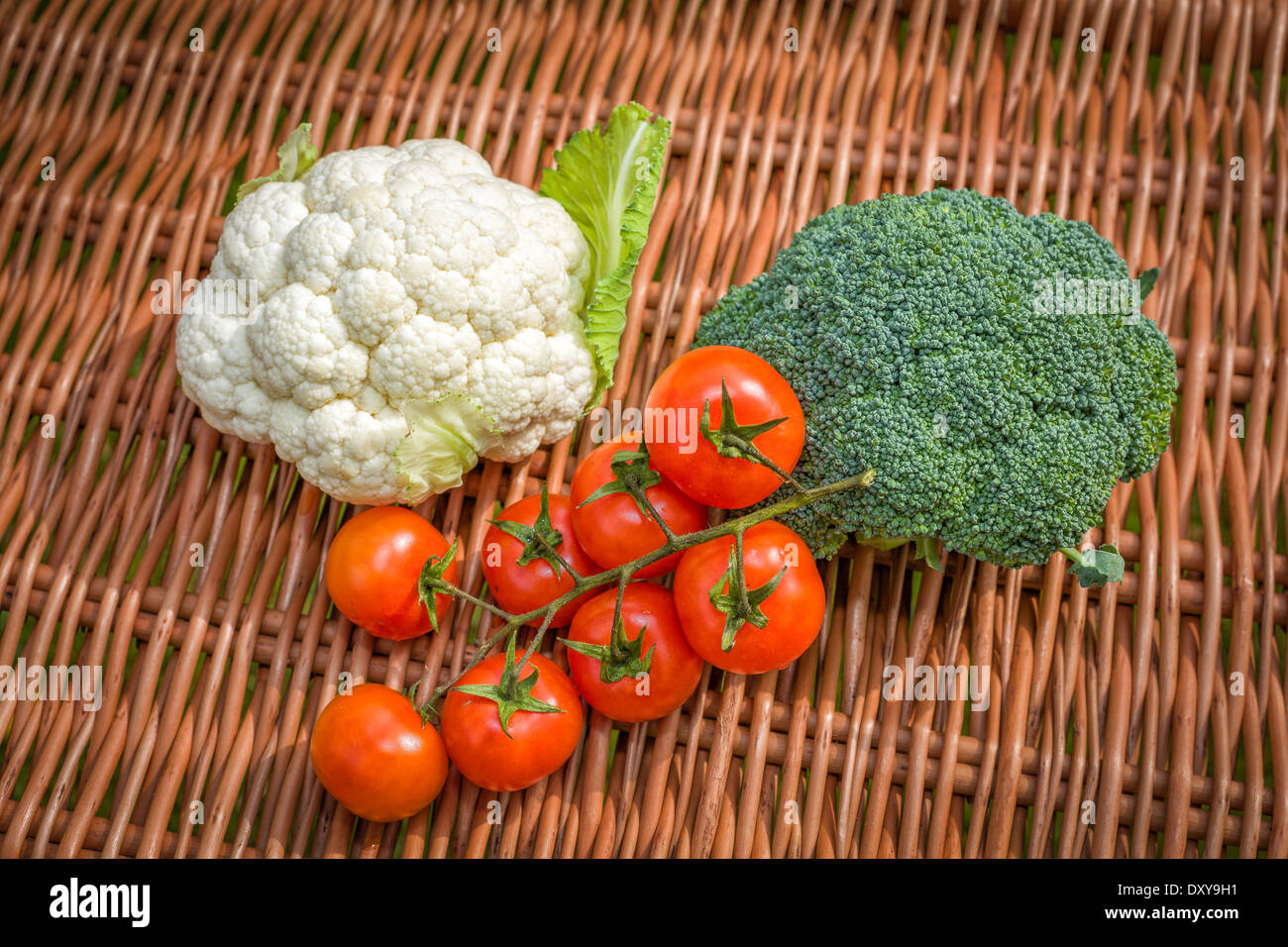 Le chou-fleur et le brocoli sont une grande légumes sains Banque D'Images