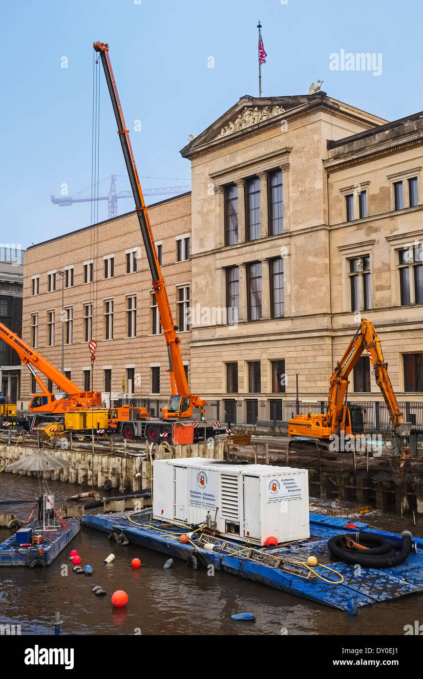 Site bâtiment Neues Museum, l'île aux musées, Berlin, Allemagne Banque D'Images