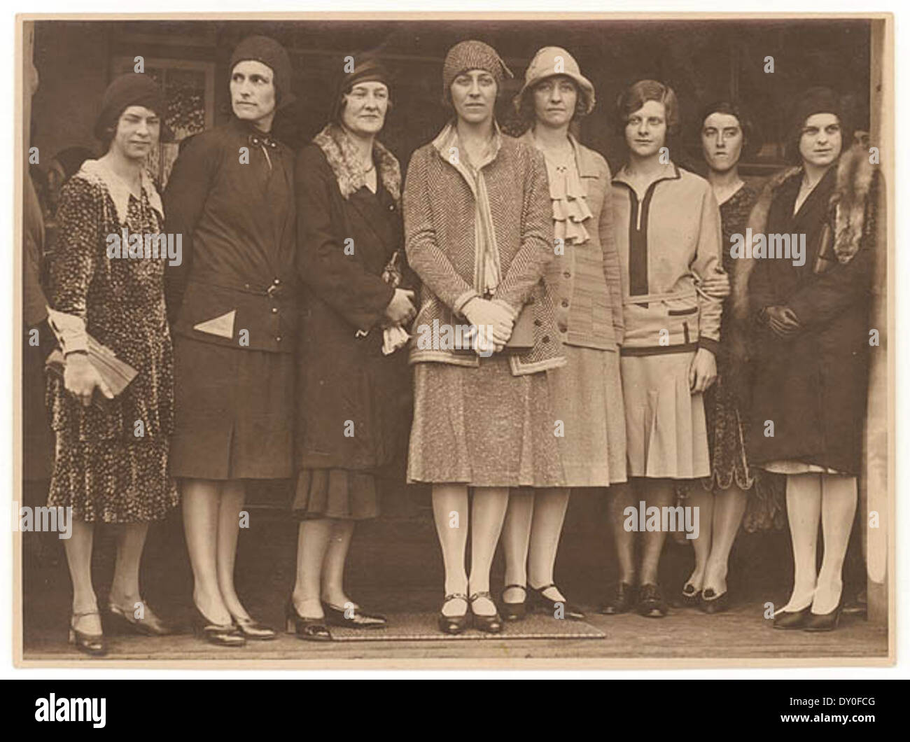 Amy Johnson & Friends, 1930 / photographié par Sam Hood Banque D'Images