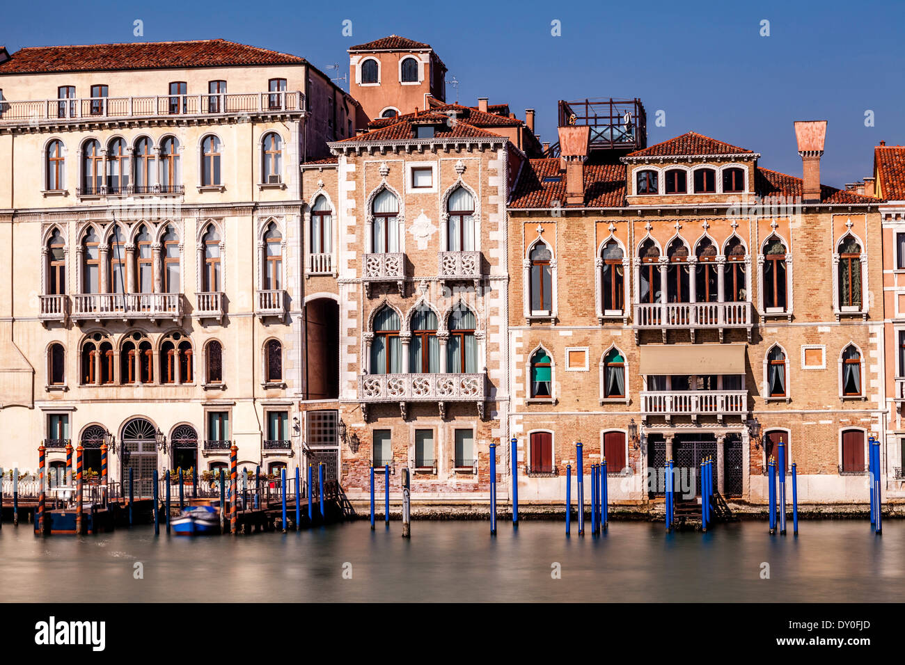 Architecture vénitienne le long du Grand Canal, Venise, Italie Banque D'Images