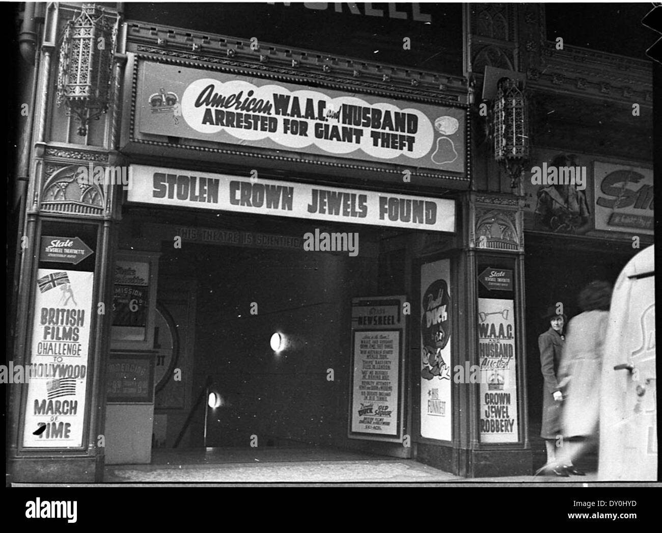 Les actualités de l'état Petit Théâtre, Sydney, 1 juillet 1946 /Sam Hood Banque D'Images