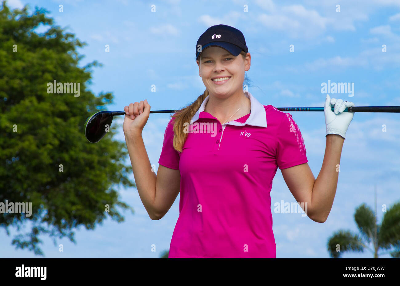 Maude Aimée LeBlanc femme de golfeur Golf Canada à Weston, en Floride Banque D'Images