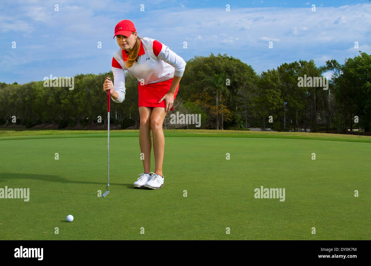 Maude Aimée LeBlanc femme de golfeur Golf Canada à Weston, en Floride Banque D'Images