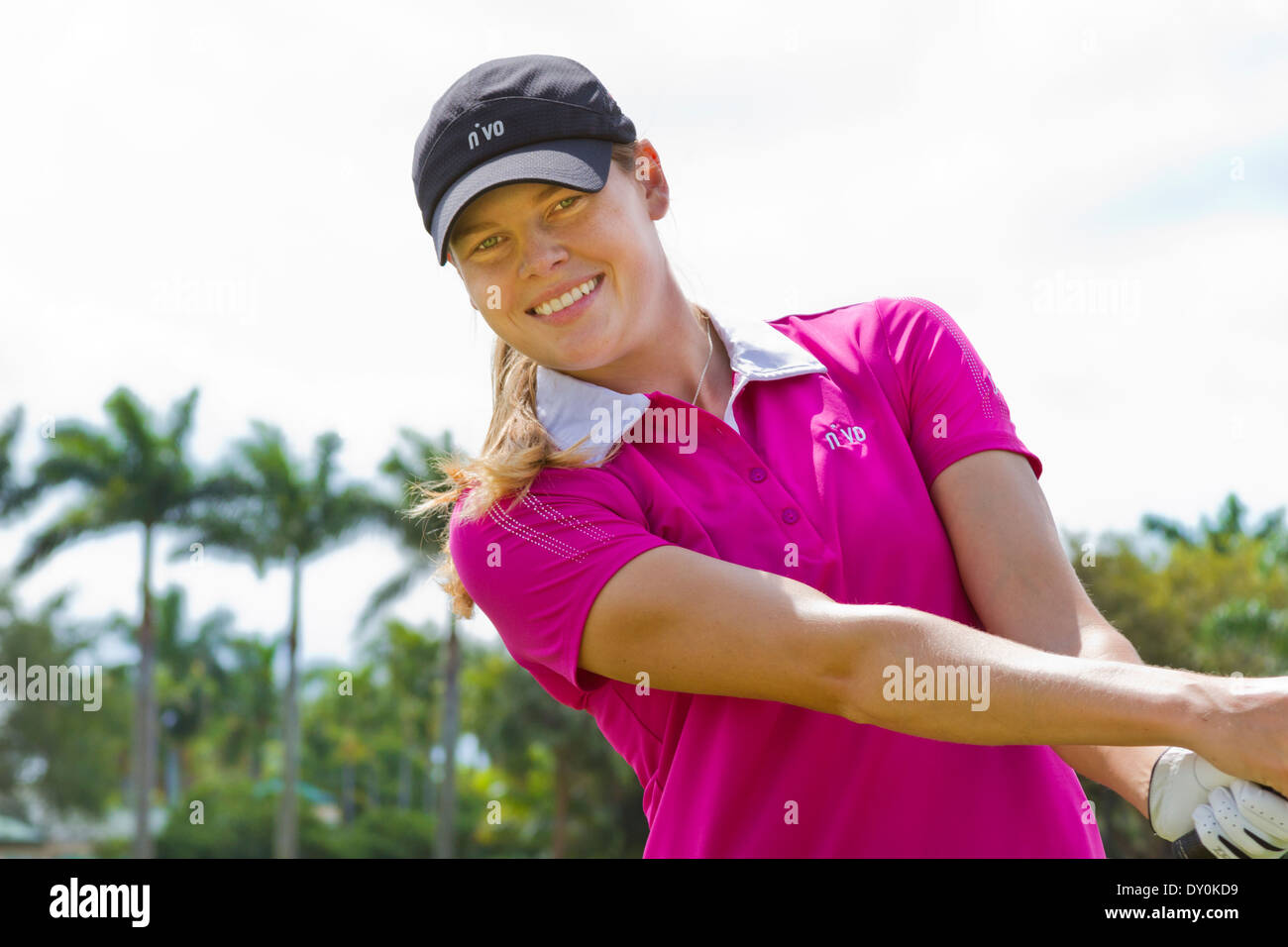 Maude Aimée LeBlanc femme de golfeur Golf Canada à Weston, en Floride Banque D'Images