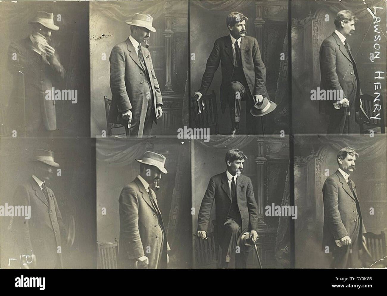 Henry Lawson, 1915 / photographe William Johnson Banque D'Images