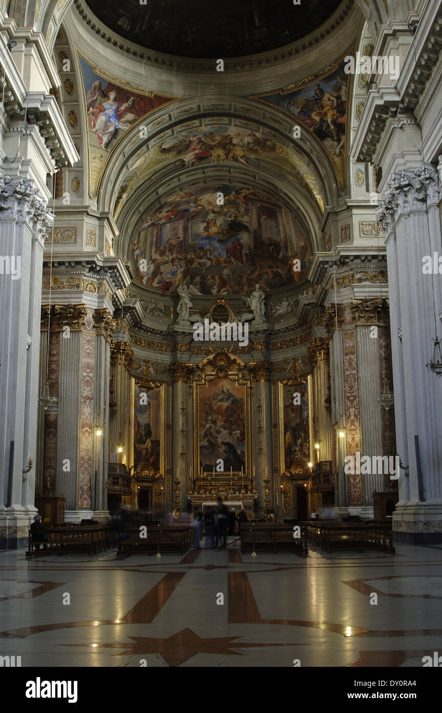 L'Italie. Rome. L'église de Saint Ignace de Loyola au Campus Martius