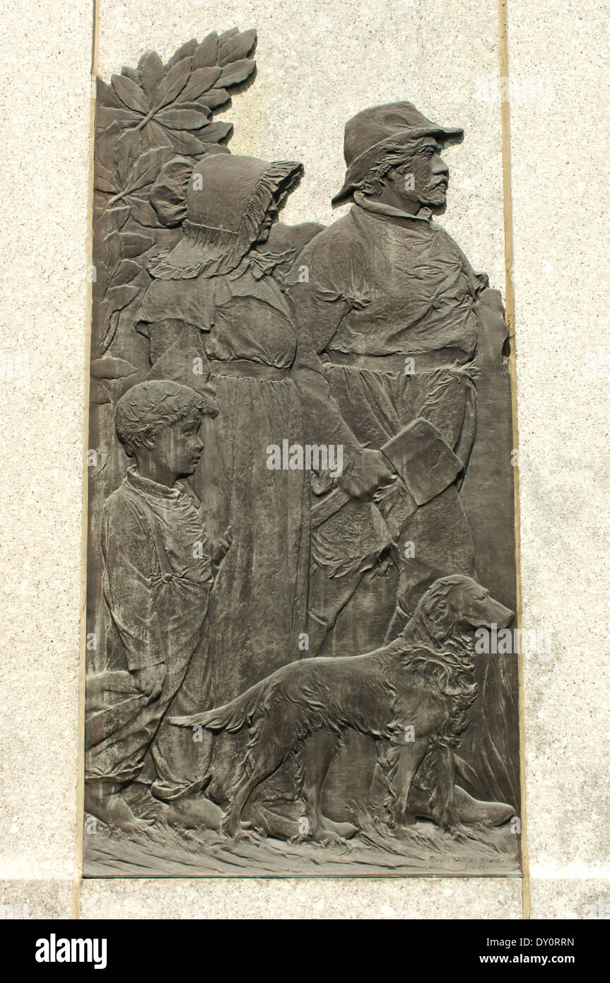 Monument aux pionniers de l'Ohio Fallen Timbers de bataille, l'Ohio. Photographie numérique Banque D'Images