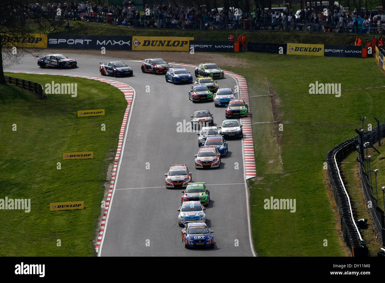 Début de course 1 Andrew Jordan (GBR) Honda Civic de course Pirtek mène Banque D'Images