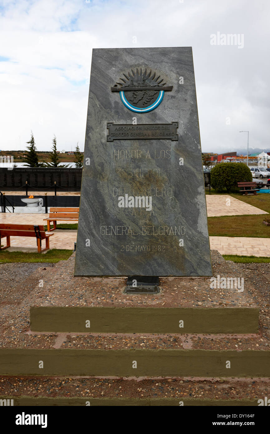 General Belgrano cruiser islas malvinas war memorial ushuaia argentine Banque D'Images