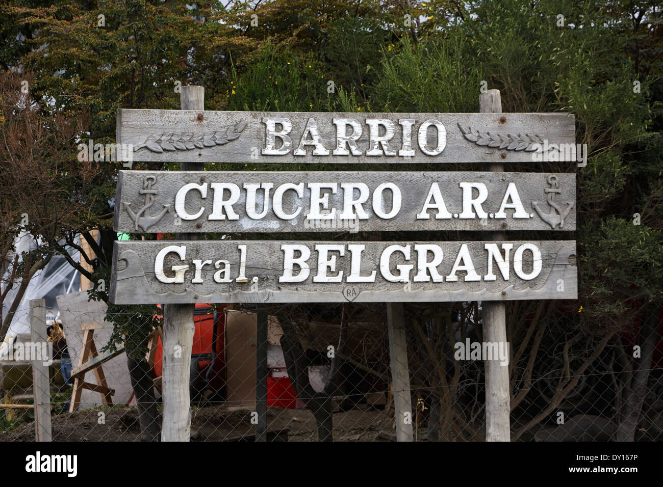 Barrio memorial zone Général Belgrano argentine ushuaia Banque D'Images