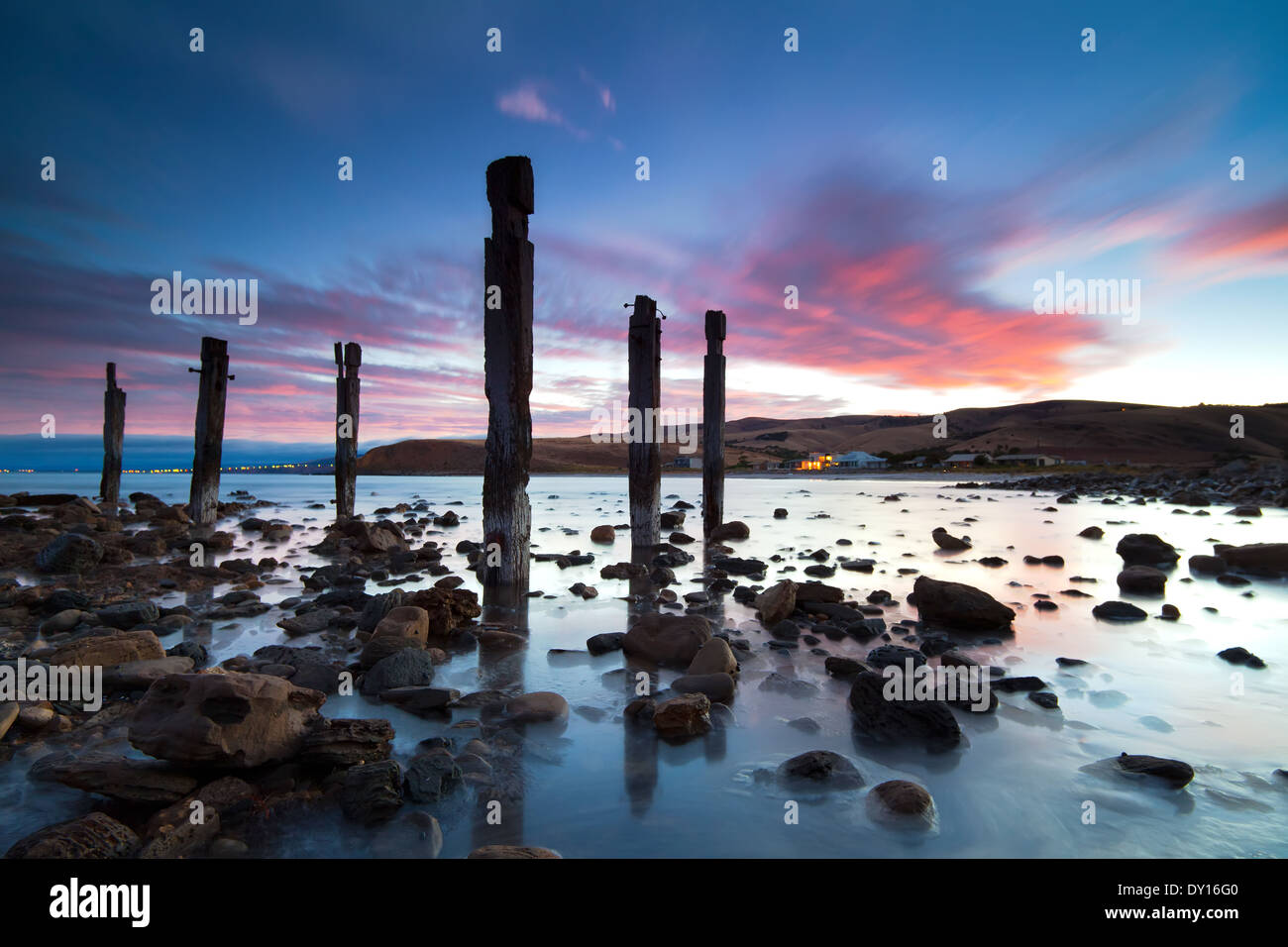 Sunrise Beach Myponga Banque D'Images