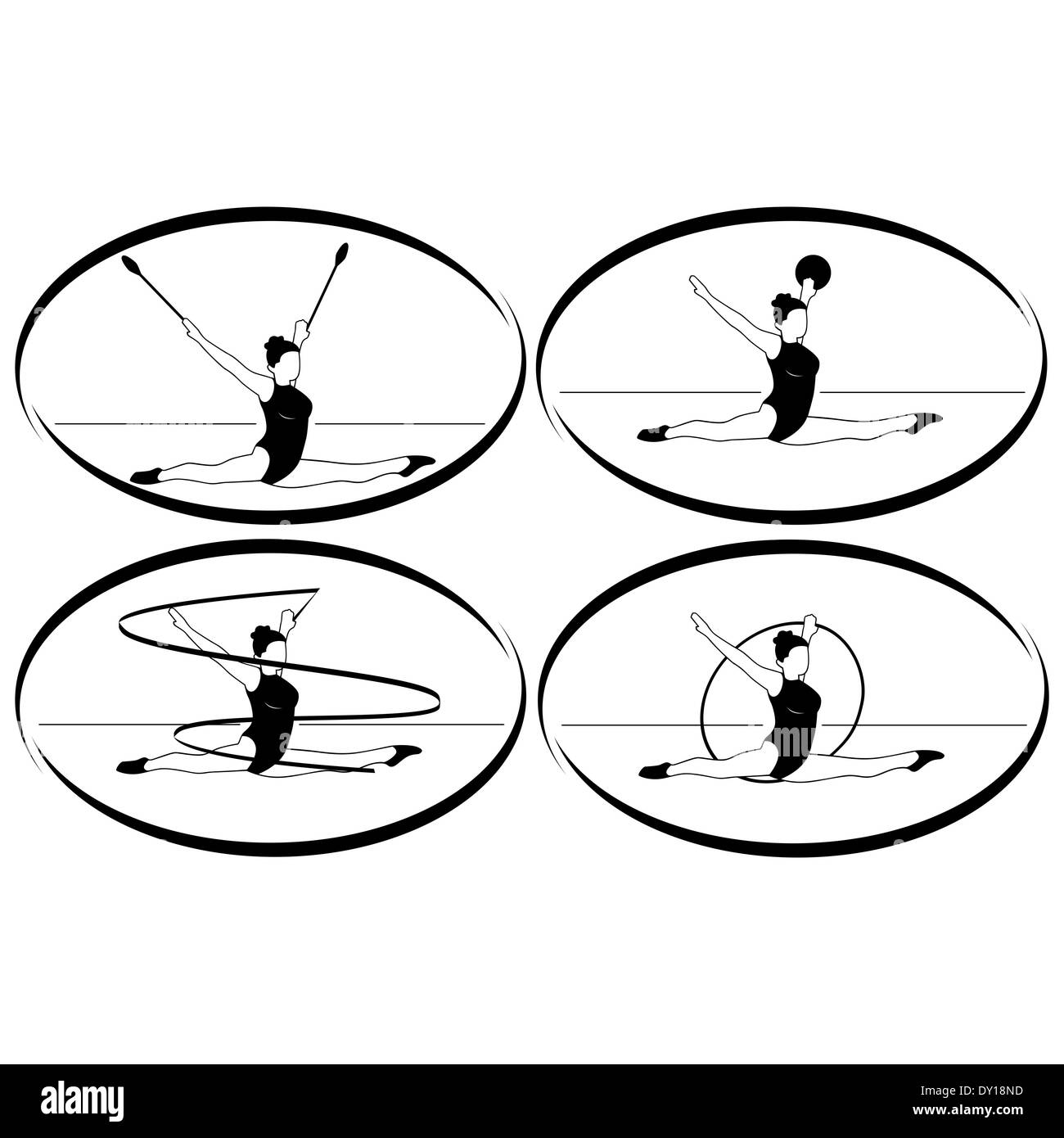 Des sortes de sports. Illustration sur le thème du sport. Banque D'Images