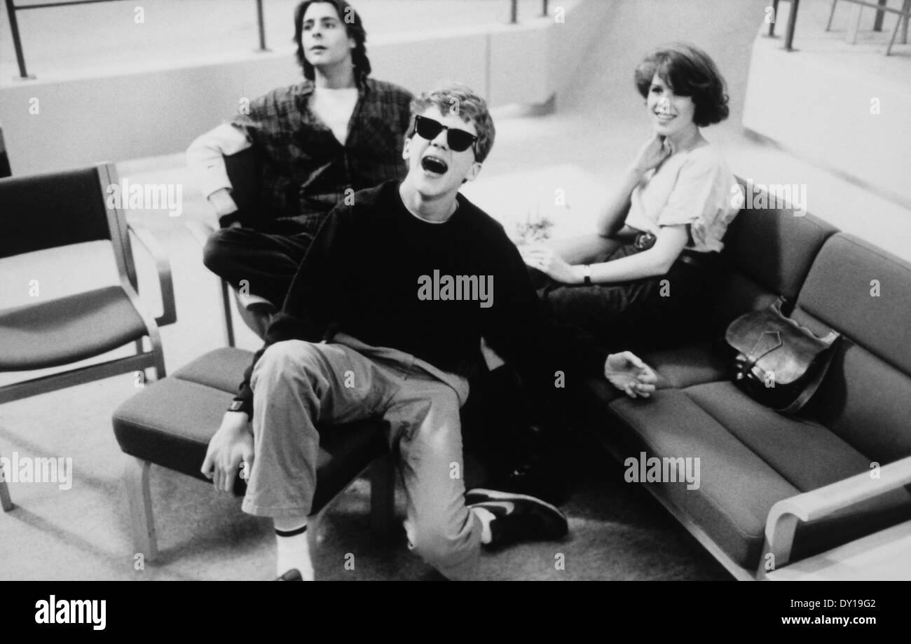 Molly Ringwald, Anthony Michael Hall et Judd Nelson, sur-ensemble du film, 'Le petit déjeuner Club', 1984 Banque D'Images