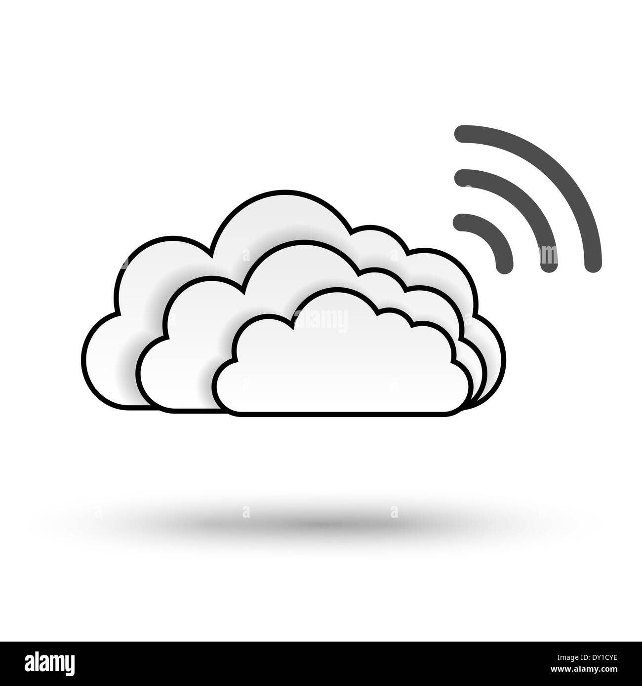 Icône de nuage. Vector illustration Banque D'Images