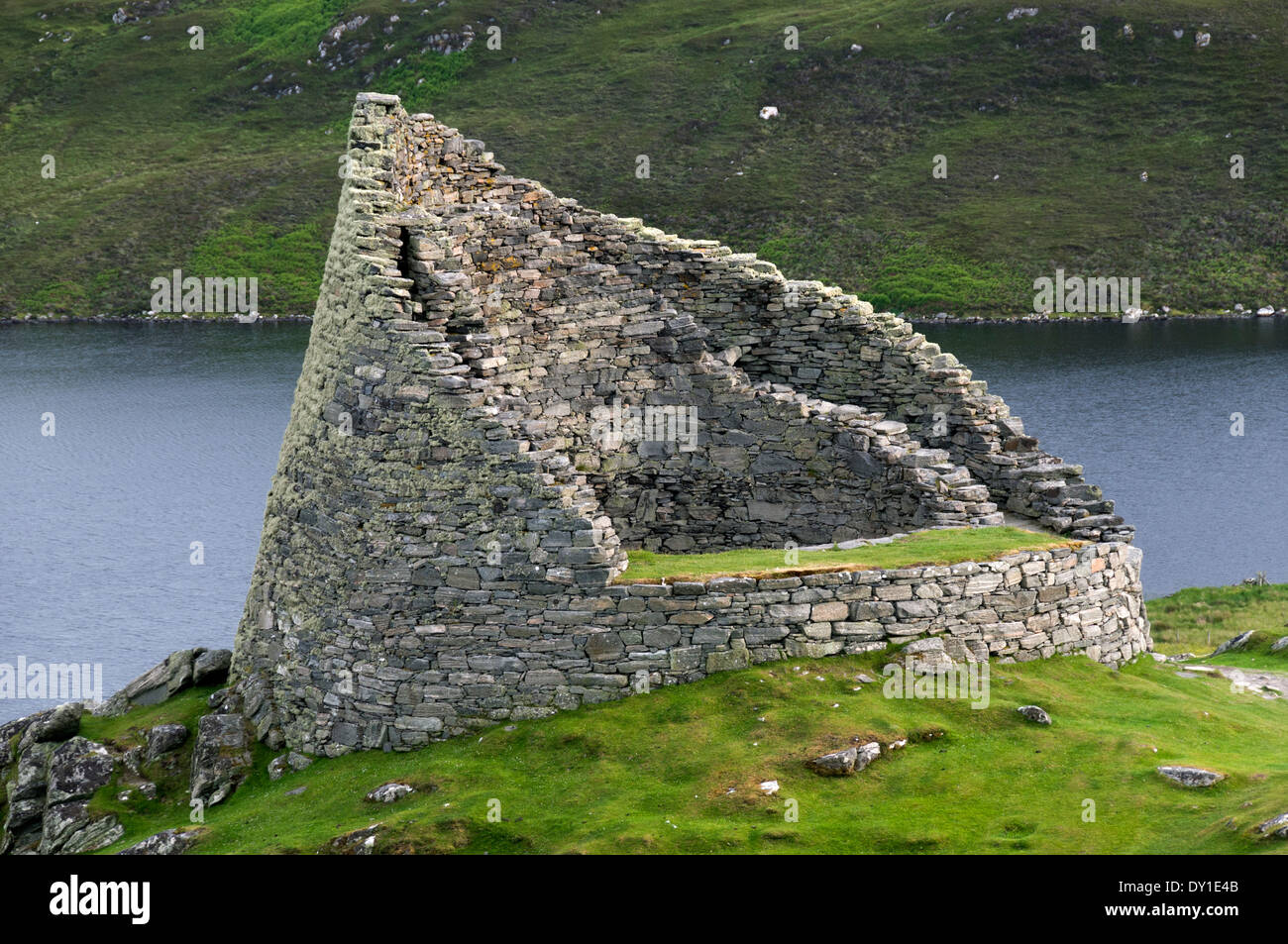 Dun Dun Carloway Broch (Chàlabhaigh), Isle Of Lewis, Western Isles, Ecosse, Royaume-Uni Banque D'Images